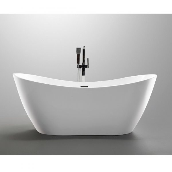 Frittst�ende badekar i hvit akryl 180 cm | Metis