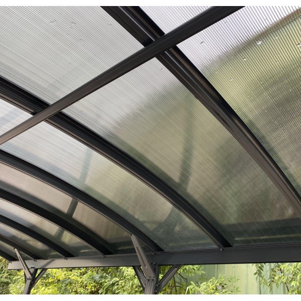 Carport 15 m� | 505 x 303 cm | Enkel biloppstillingsplass, moderne og elegant beskyttelse