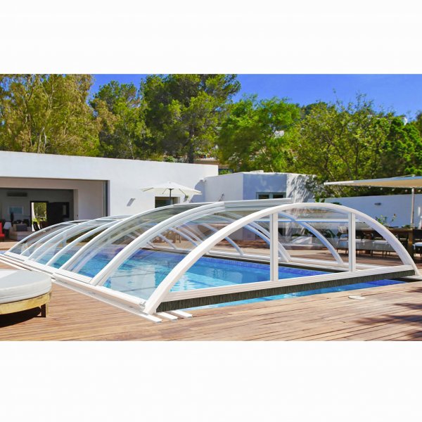 Bassengtak 3x6m med sidedør | Solid polykarbonat 4mm | Aluminium Bassengtak 3x6m med sidedør | Solid polykarbonat 4mm | Aluminium