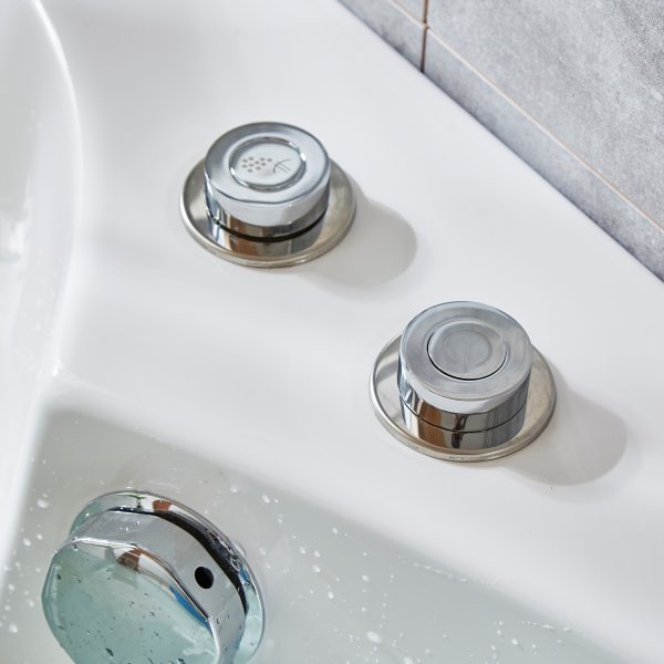 Boblebadekar med glassfront og varmeelement 140x140 cm | BK-006V