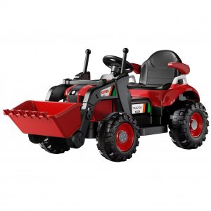 Elektrisk traktor for barn | 6V, gravskuffe, 4,5Ah, r�d og svart