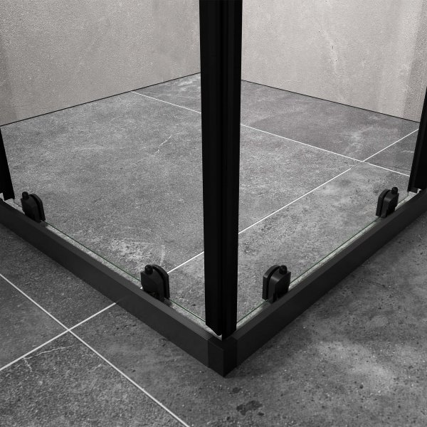 Dusjhjørne med skyvedører | 6mm sikkerhetsglass | Moderne design Dusjhjørne med skyvedører | 6mm sikkerhetsglass | Moderne design