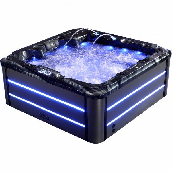 Spabad - Vivid Dreams WiFi - 5-6 personer | Svart utgave | Lyfco