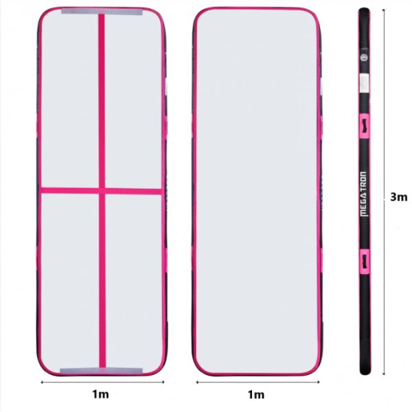 AirTrack | Air Volt Track | Enkel montering og oppbevaring | 3x1m | Rosa