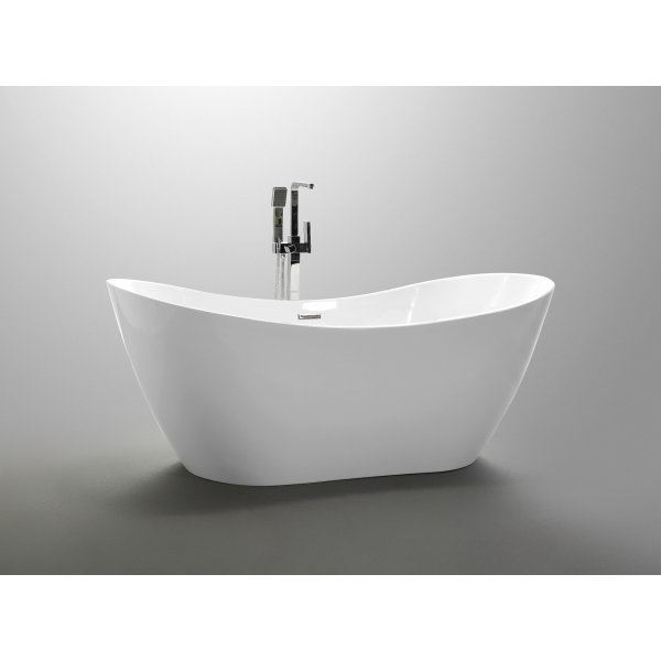 Frittst�ende badekar i hvit akryl 180 cm | Metis