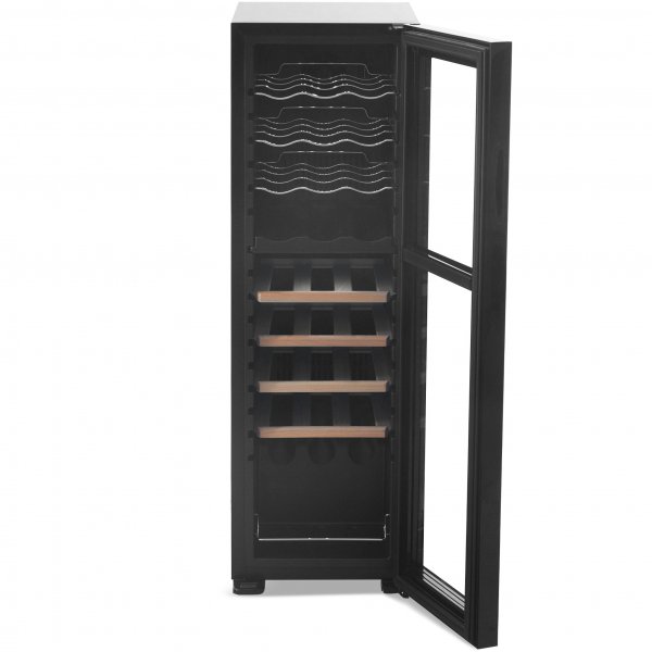 Vinkjøleskap 27 flasker | 2 kjølesoner | Stillegående | Svart Vinkjøleskap 27 flasker | 2 kjølesoner | Stillegående | Svart
