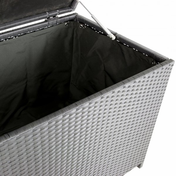 Putekasse i kunstrotting til utemøbler - Svart Putekasse i kunstrotting til utemøbler - Svart