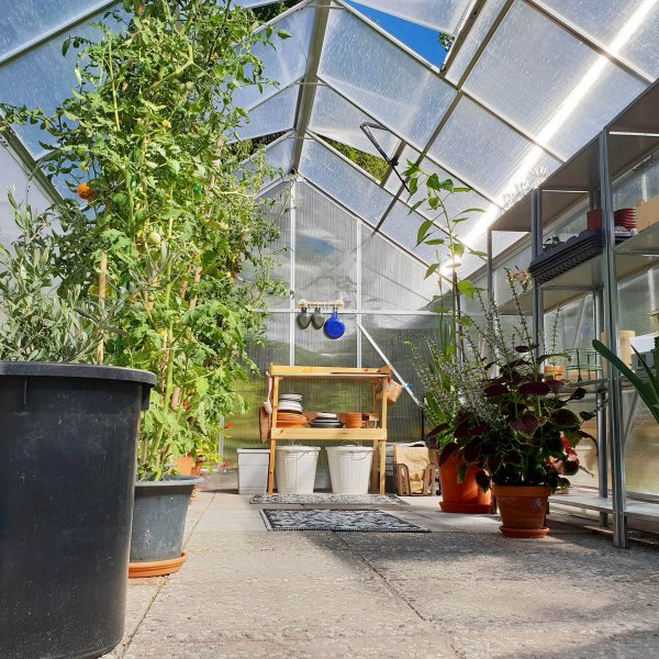 Drivhus 12,4m | Hy dyrkingshyde | 6mm kanal plast