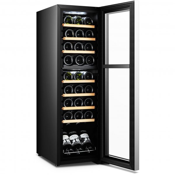 Vinkjøler 2 temperatursoner | 27 flasker | Stillegående | 35cm bred Vinkjøler 2 temperatursoner | 27 flasker | Stillegående | 35cm bred