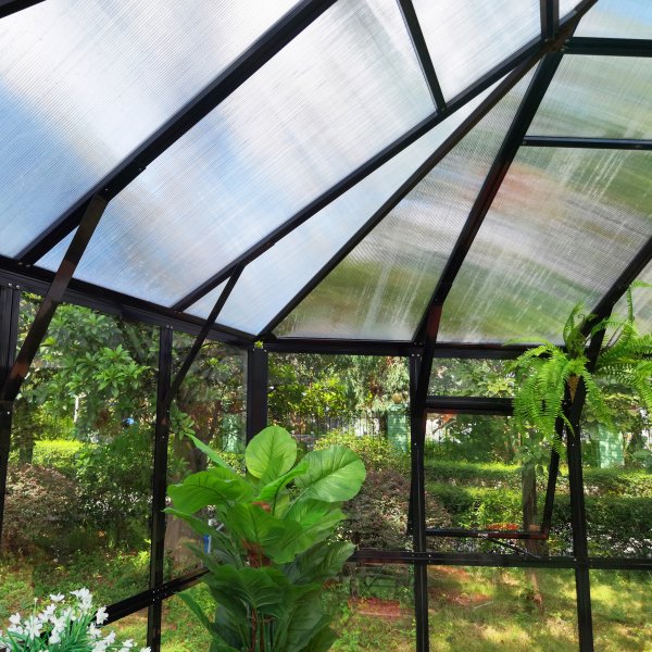 Orangeri og lysthus 12,6 m² | Sekskantet drivhus | 4 mm sikkerhetsglass Orangeri og lysthus 12,6 m² | Sekskantet drivhus | 4 mm sikkerhetsglass