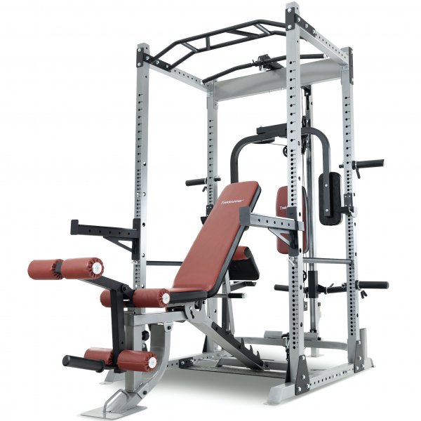 Vektstangstativ med treningsbenk