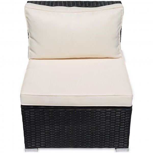 Loungegrupp Lyfco Djursvik med dubbel inbyggd f�rvaring | Svart konstrotting