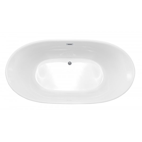 Frittst�ende badekar i hvit akryl 140 cm | Persefone