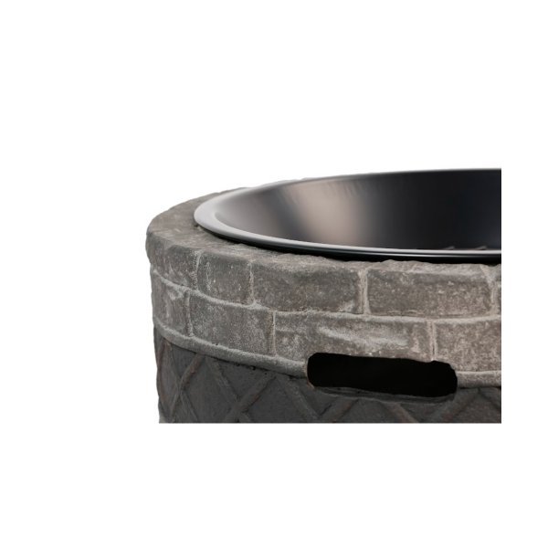 Ildsted med grillfunksjon og gnistbeskyttelse | �89 cm | Ildfat for hage og uteplass | Bergsl�gan