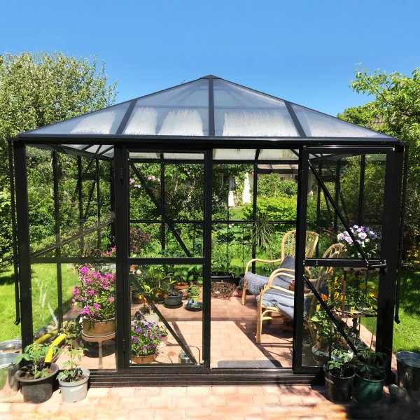 Drivhus 8,7 m² | 5 års stormgaranti | Firkantet premium drivhus | Lysthus Drivhus 8,7 m² | 5 års stormgaranti | Firkantet premium drivhus | Lysthus