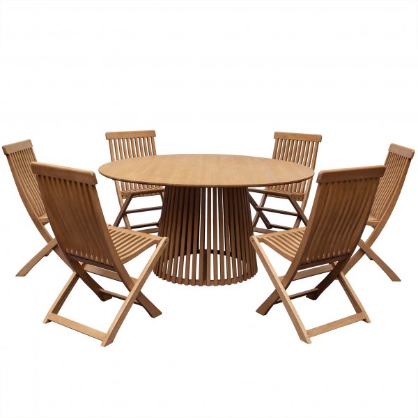 Stilren loungesett i oljet akasie - Dalar