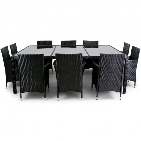Stor utemøbelgruppe 220x160cm - 10 stoler Stor utemøbelgruppe 220x160cm - 10 stoler