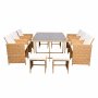 Spisegruppe / utegruppe 10 sitteplasser | 6 stoler og 4 paller | Sk�rhamn beige
