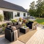 Sofagruppe utem�bler | Innebygd oppbevaring | Gr� kunstrotting | Sann�s