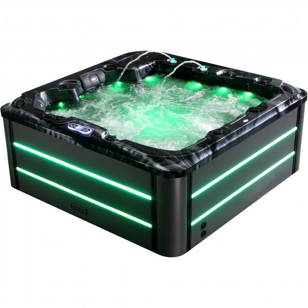 Spabad - Vivid Dreams WiFi - 5-6 personer | Svart utgave | Lyfco