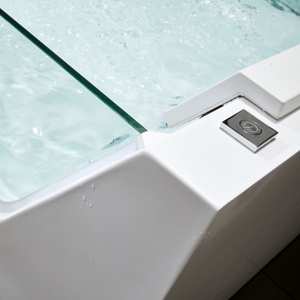 Stort boblebad for to 170x120cm | Med glass og varmer | BK-007V