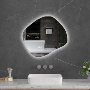 LED speil 60x55 cm | Anti-t�ke | H�ykvalitets kobberfritt speil | Lyfco