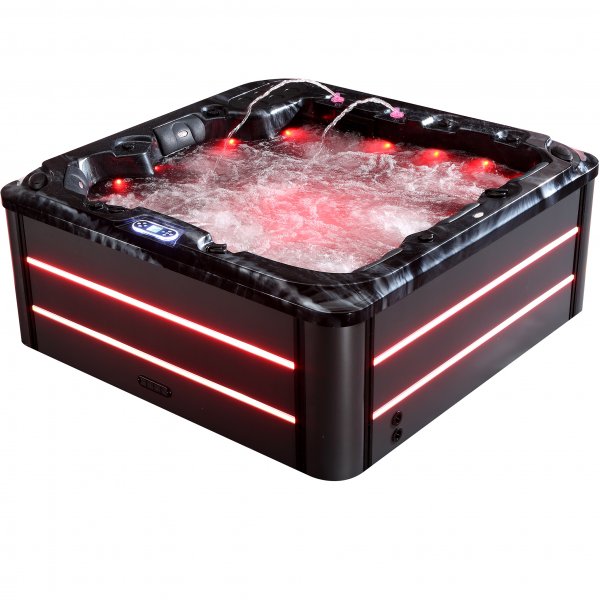 Spabad - Vivid Dreams WiFi - 5-6 personer | Svart utgave | Lyfco