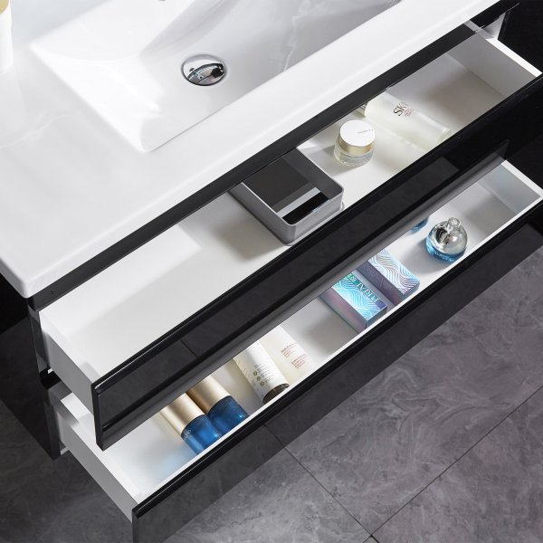 Baderomsmøbler 100cm | Kommode og LED-speil | Mikser inkludert Baderomsmøbler 100cm | Kommode og LED-speil | Mikser inkludert