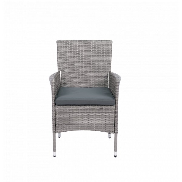 2-pakning spisestol i kunstrotting | Gr� | Puter inkludert