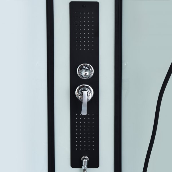 Komplett dusjkabinett - Flere spraymoduser - Regndusj - Sort profil Komplett dusjkabinett - Flere spraymoduser - Regndusj - Sort profil