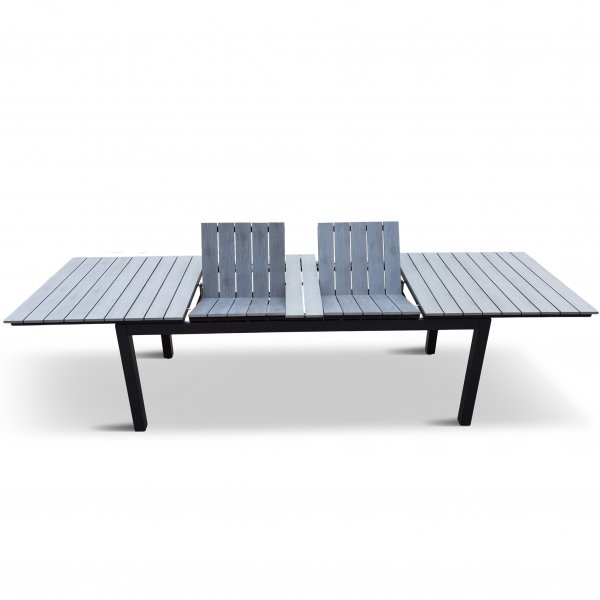 Uttrekkbart hagebord i kompositt | 200�300 cm | 10�12 personer | Rind�