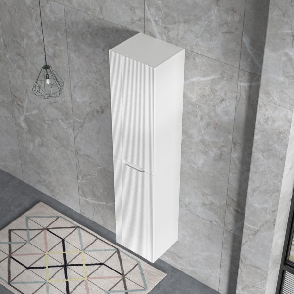 H�yskap til bad 160 x 35 cm | Vegghengt | Tuba, hvit