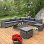 1 Loungegruppe| Lyfco Djursvik | Innebygd oppbevaring | Grå kunstrotting