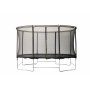 Oval trampoline med sikkerhetsnett | 244 � 396 cm | Svart