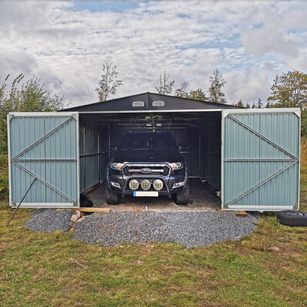 Metall garasje 23m² | Komplett byggesett | Premium Metall garasje 23m² | Komplett byggesett | Premium