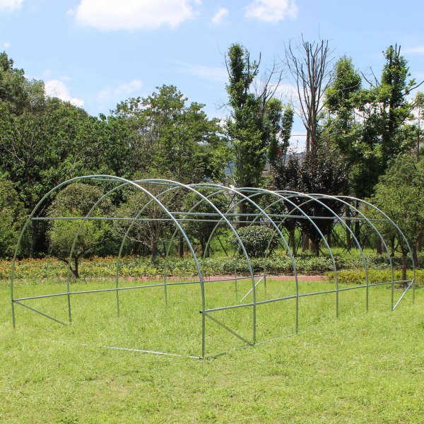 Tunneldrivhus 18m | Stlramme med PE plastdeksel