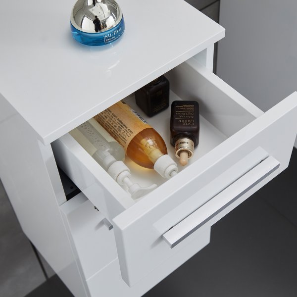 Stort baderomspakke | Kommode med vask| Høyglans hvit Stort baderomspakke | Kommode med vask| Høyglans hvit