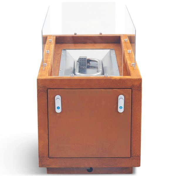 Gasoldrevet eldsted i cortenstål for utendørs bruk - Kalix Gasoldrevet eldsted i cortenstål for utendørs bruk - Kalix