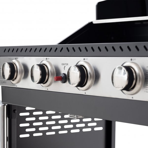 Gasgrill 14,5 kW - 4 rustfrie brennere + 1 sidebrenner - St. Louis Gasgrill 14,5 kW - 4 rustfrie brennere + 1 sidebrenner - St. Louis