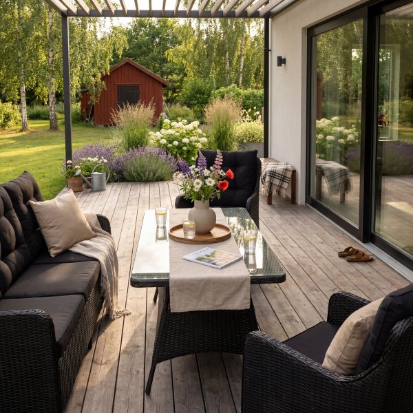 Sofagruppe utemøbler | Innebygd oppbevaring | Grå kunstrotting | Sannäs Sofagruppe utemøbler | Innebygd oppbevaring | Grå kunstrotting | Sannäs