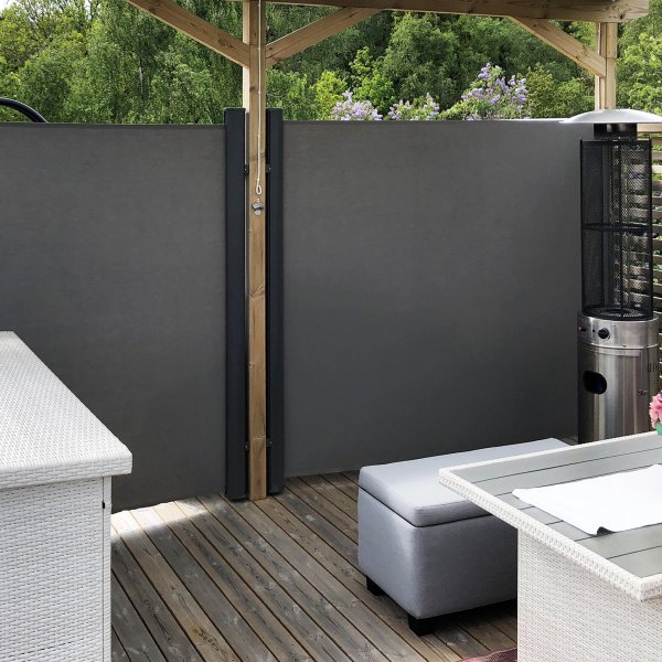 Høy sidemarkise 1,8x3m | Sol-, vind- og innsynsbeskyttelse | Metalcraft Høy sidemarkise 1,8x3m | Sol-, vind- og innsynsbeskyttelse | Metalcraft