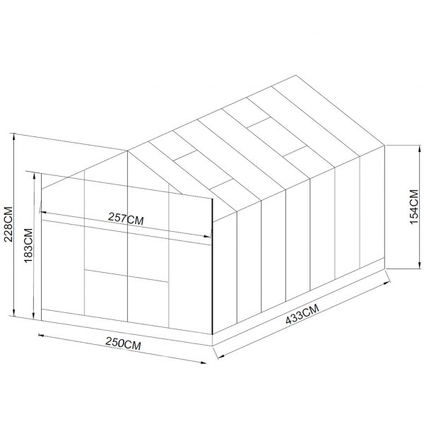 Drivhus i glass 11,1m² | 4mm sikkerhetsglass | 5 års stormgaranti Drivhus i glass 11,1m² | 4mm sikkerhetsglass | 5 års stormgaranti