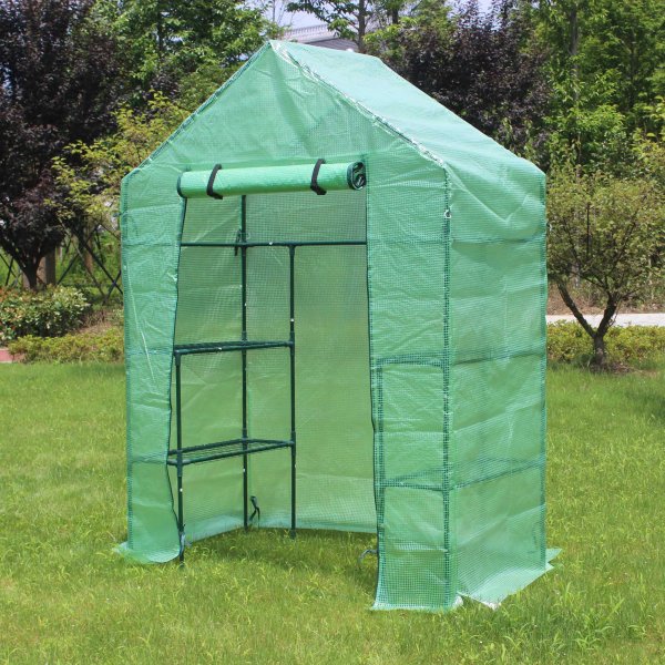 Lite drivhus i plast 1m² | Stålramme med PE plastdeksel Lite drivhus i plast 1m² | Stålramme med PE plastdeksel