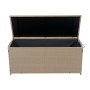 Putekasse i kunstrotting | 420 L | Oppbevaringsboks til hagem�bler | Beige