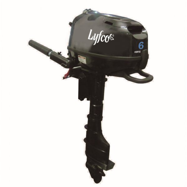 B�tmotor 6 hk | 1-sylindret 4-taktsmotor, kort stamme, styreh�ndtak, lettvektsdesign