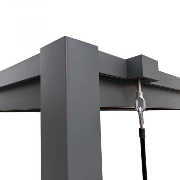 Pergola 3 � 3 m med lamelltak | Gr� st�lpergola | Uteplass