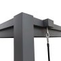 Pergola 3 � 3 m med lamelltak | Gr� st�lpergola | Uteplass
