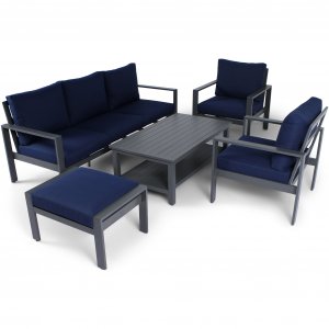 Loungegruppe i aluminium | Vedlikeholdsfrie hagem�bler | Lyfco Hamnviken | Premium loungem�bler