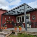 Kundebilde Skyveveranda med tak på 12m² | Skyvbart tak | Kanalplast/Aluminium