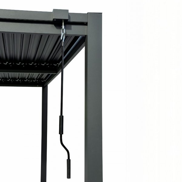 Pergola i galvanisert st�l 4x3 m | Lamelltak, gr�, uteplass og hage